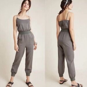 Anthropologie Nisa Jogger Jumpsuit -Olive Green